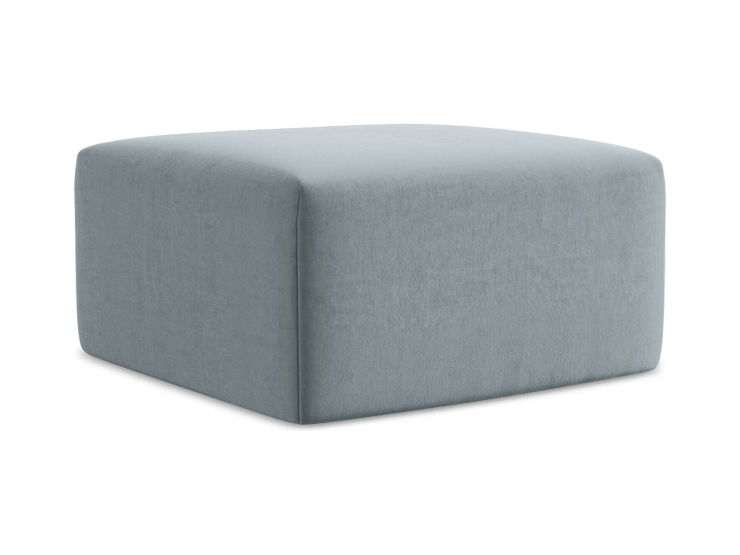 Pouf en velours - bleu clair - KELI