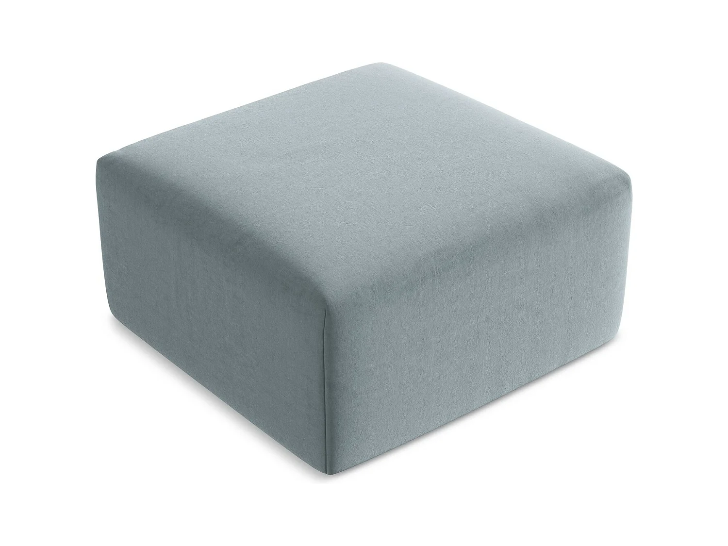 Pouf - Hocker - Samt - Hellblau - KELI