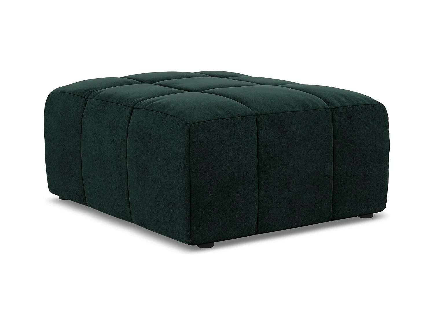 Pouf en velours - gris vert - ALOHA