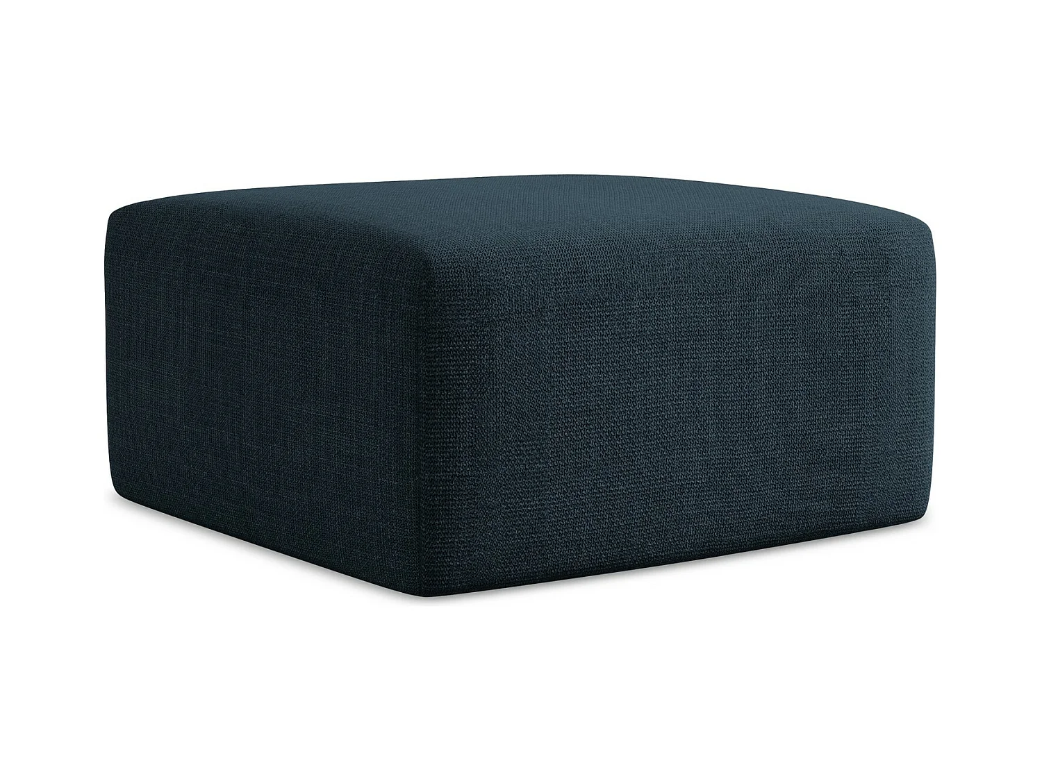 Pouf en tissu texturé - bleu royal - KELI