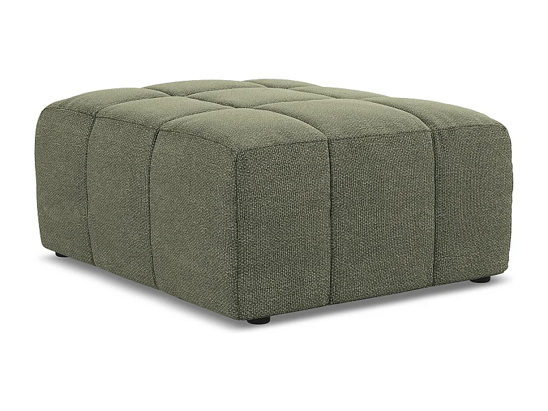 Pouf en tissu bouclette - olive - ALOHA