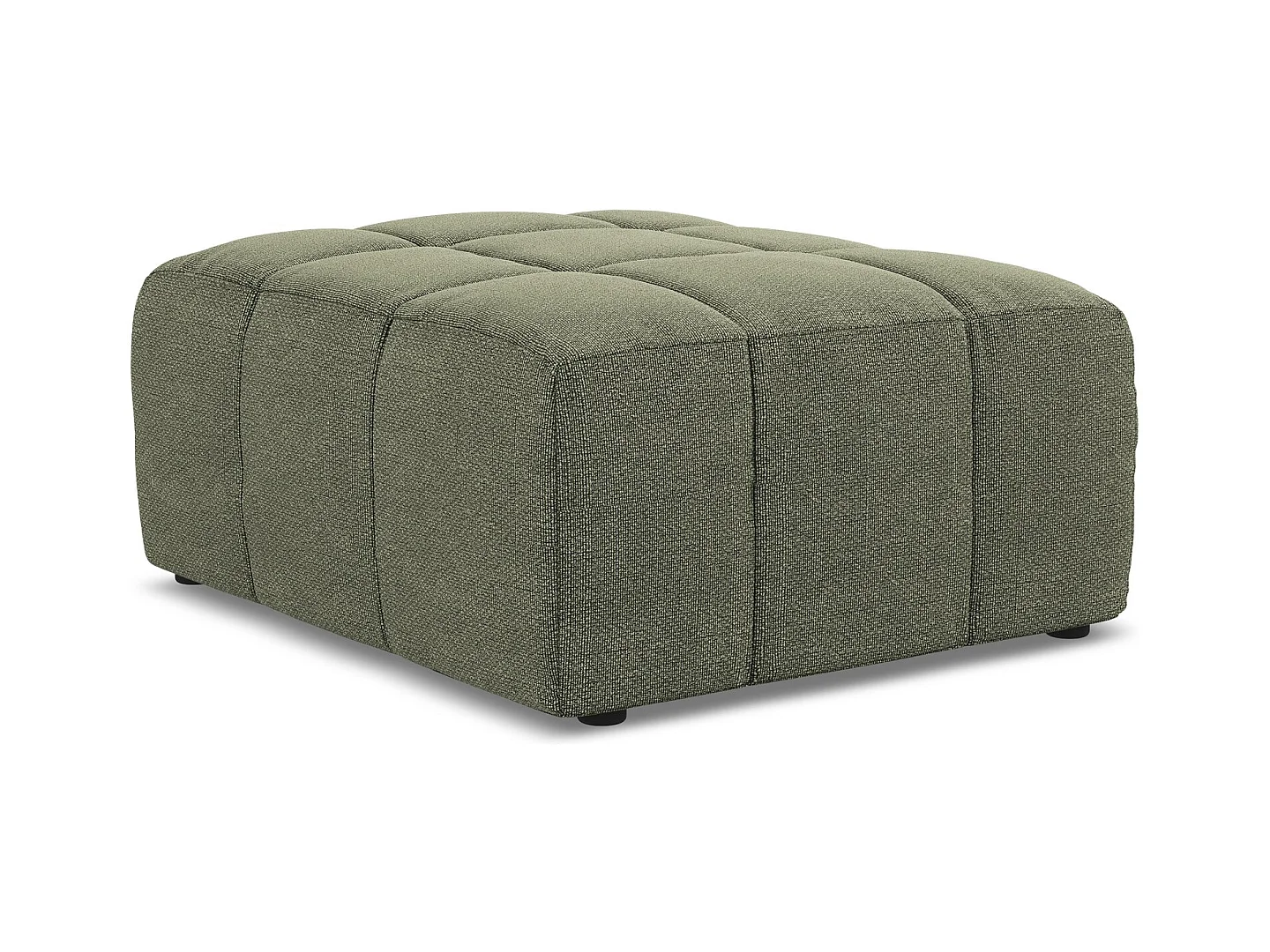 Pouf - Hocker - Bouclé - Olive - ALOHA