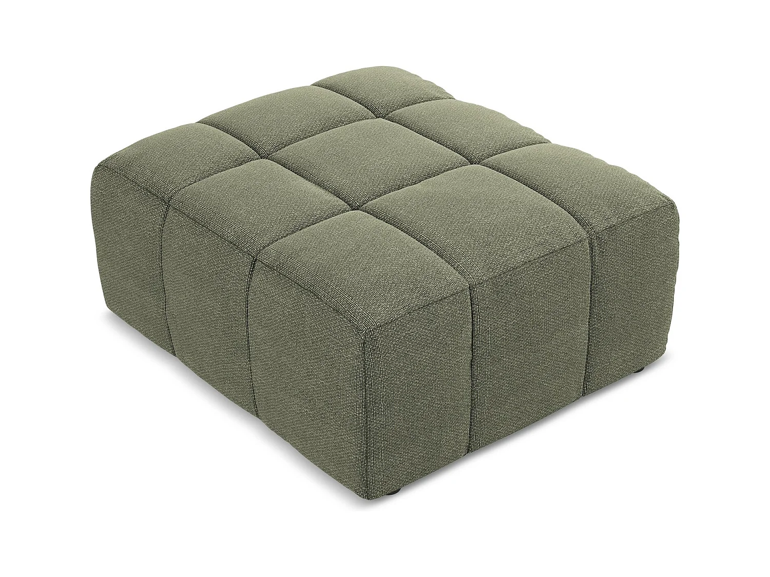 Pouf - Hocker - Bouclé - Olive - ALOHA