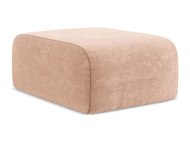 Pouf - Hocker - Chenille - Pfirsich - LANI