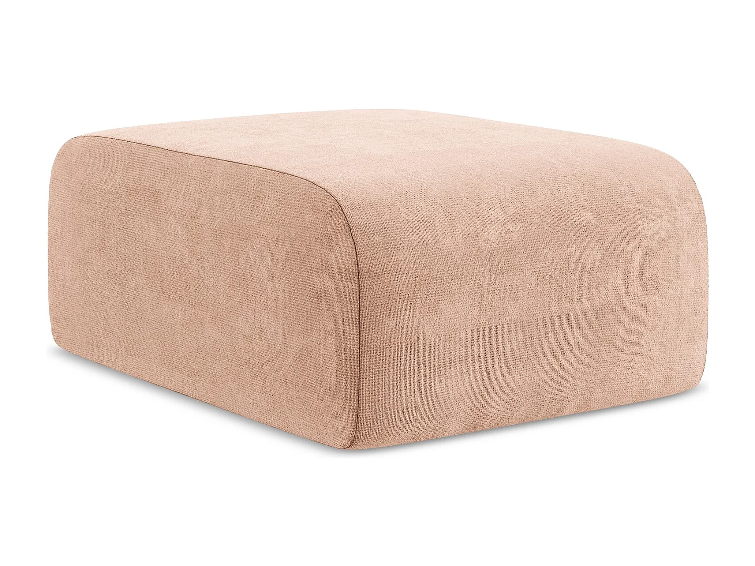 Pouf - Hocker - Chenille - Pfirsich - LANI