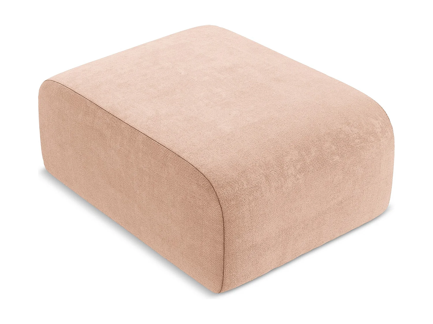 Pouf - Hocker - Chenille - Pfirsich - LANI