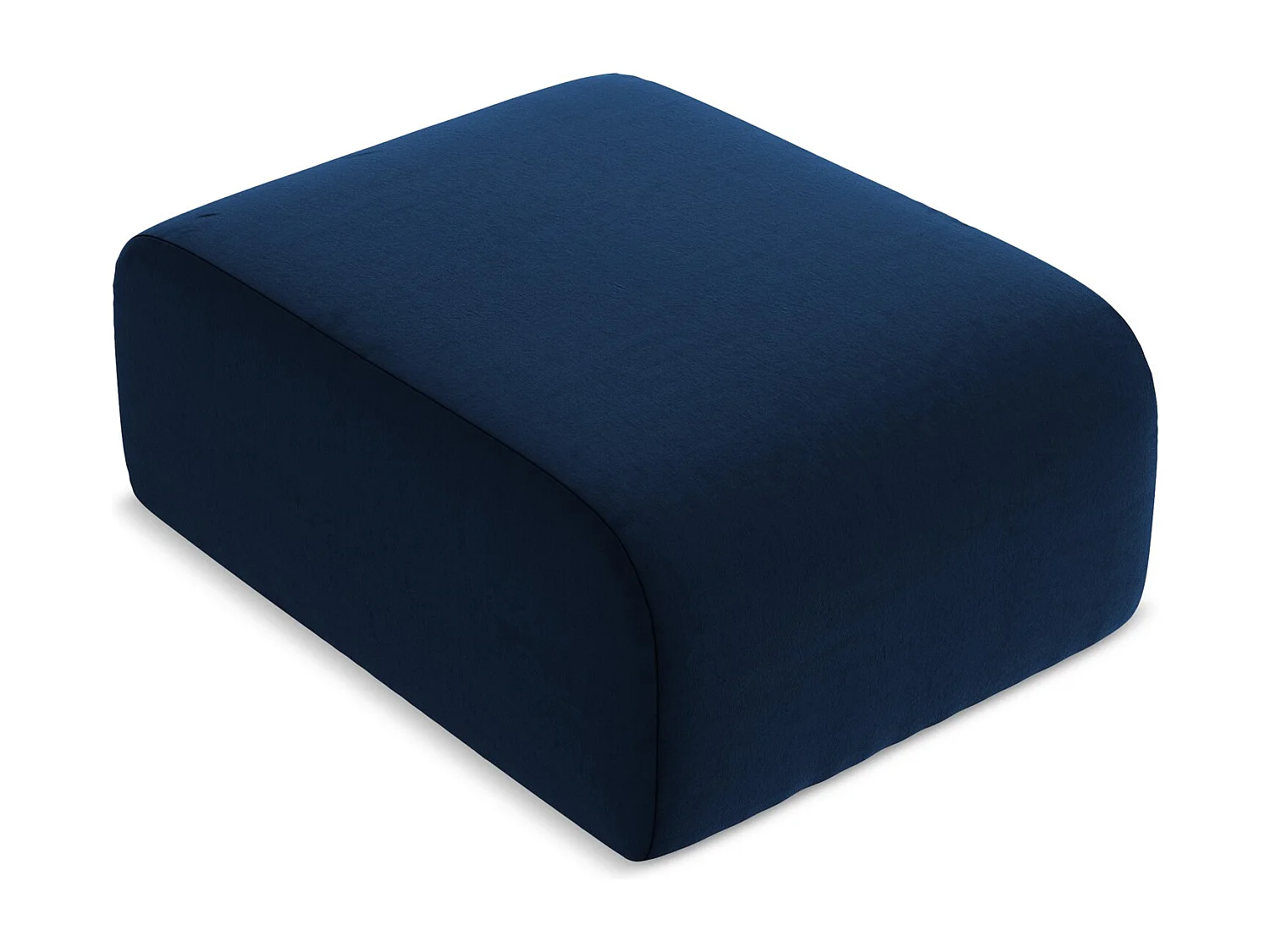 Pouf en velours - bleu royal - LANI