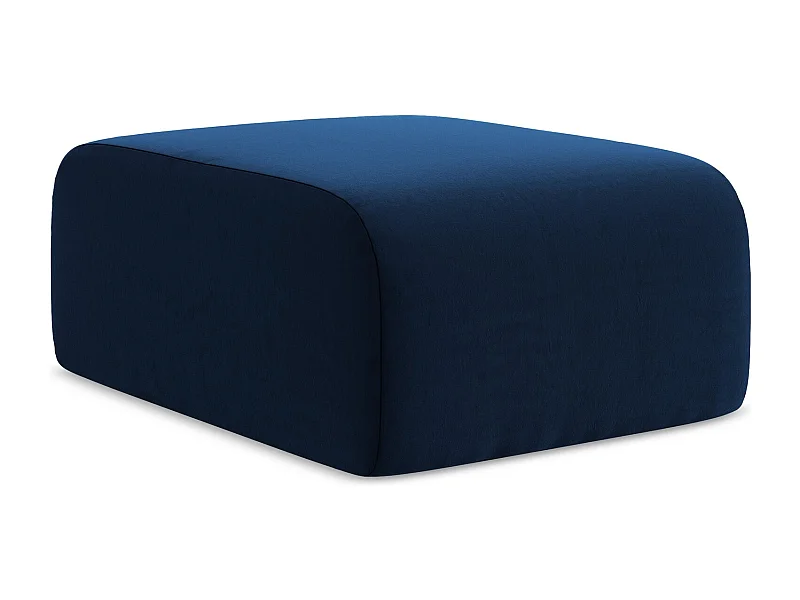 Pouf en velours - bleu royal - LANI