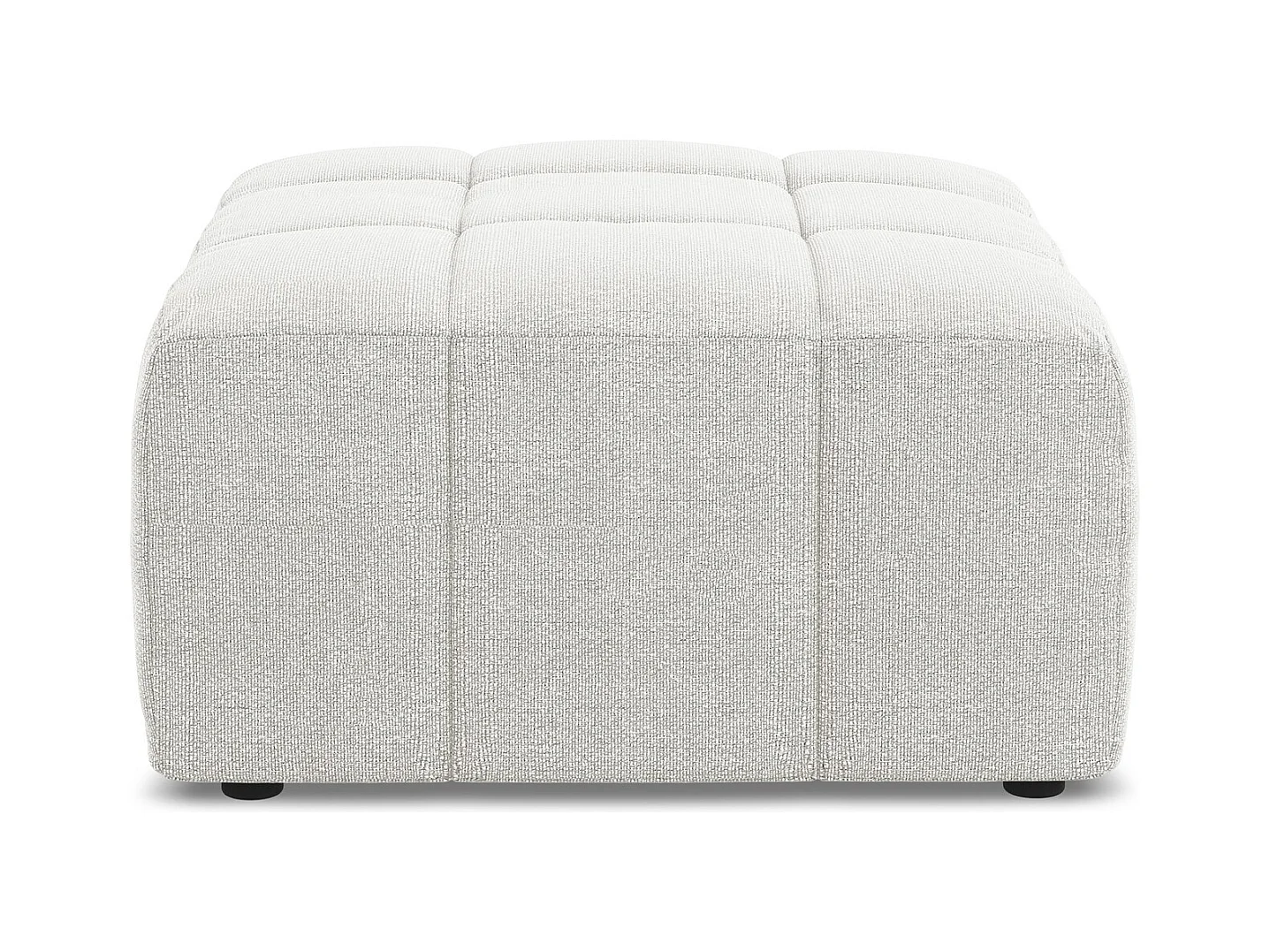 Poef van wit bouclé - ALOHA