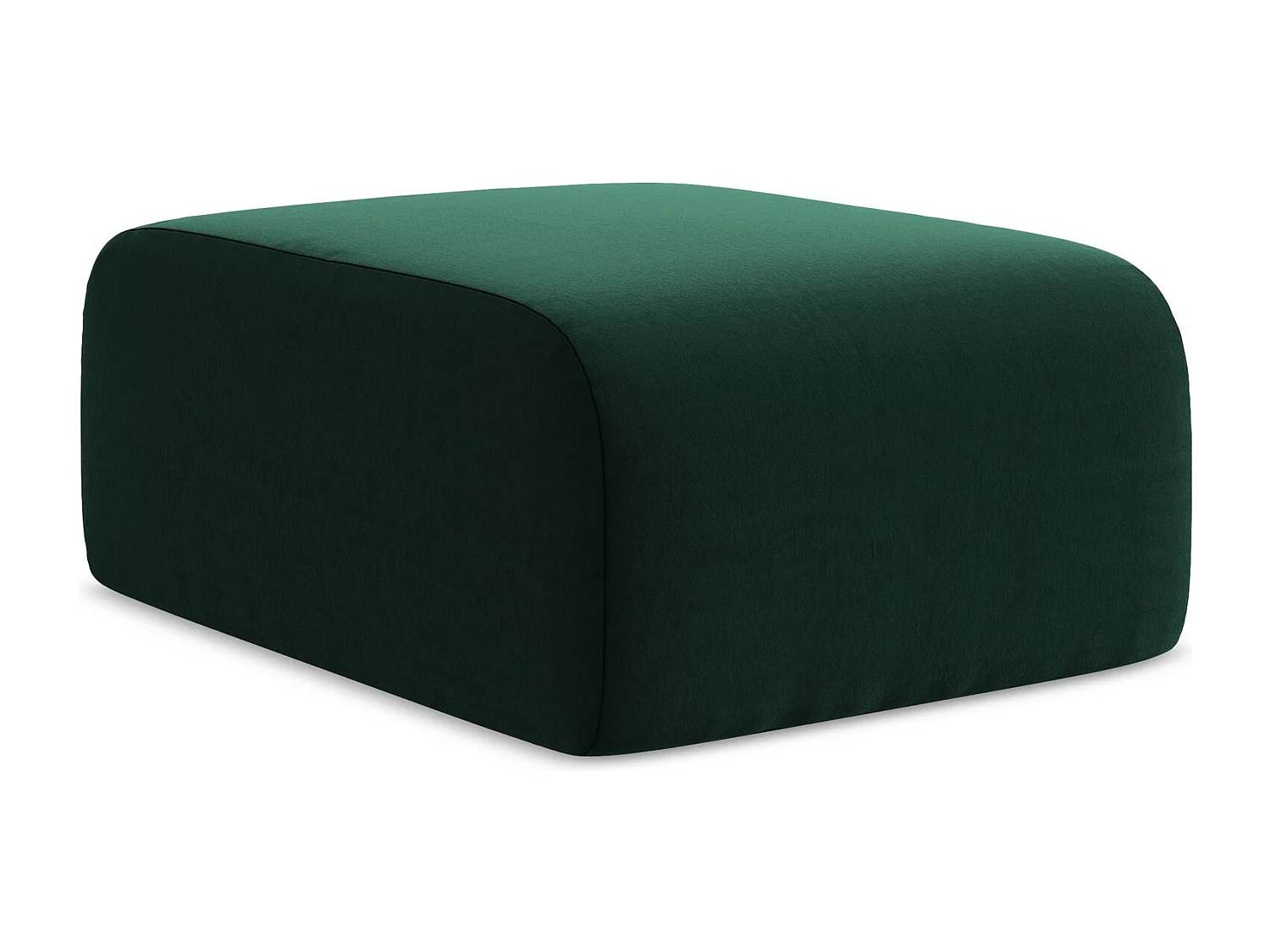 Pouf en velours - bouteille verte - LANI