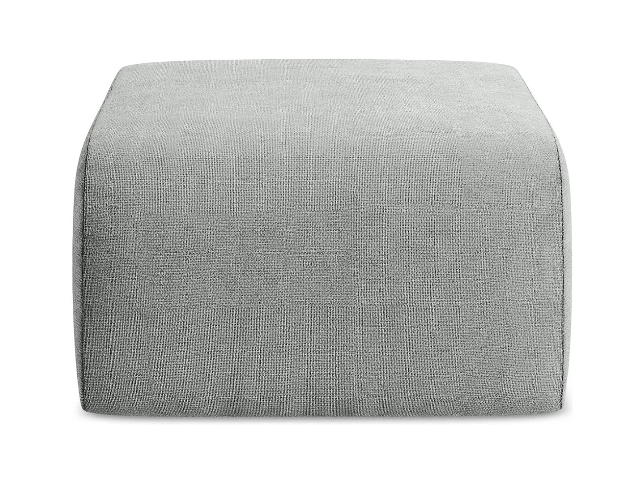 Poef van grijs chenille stof - LANI