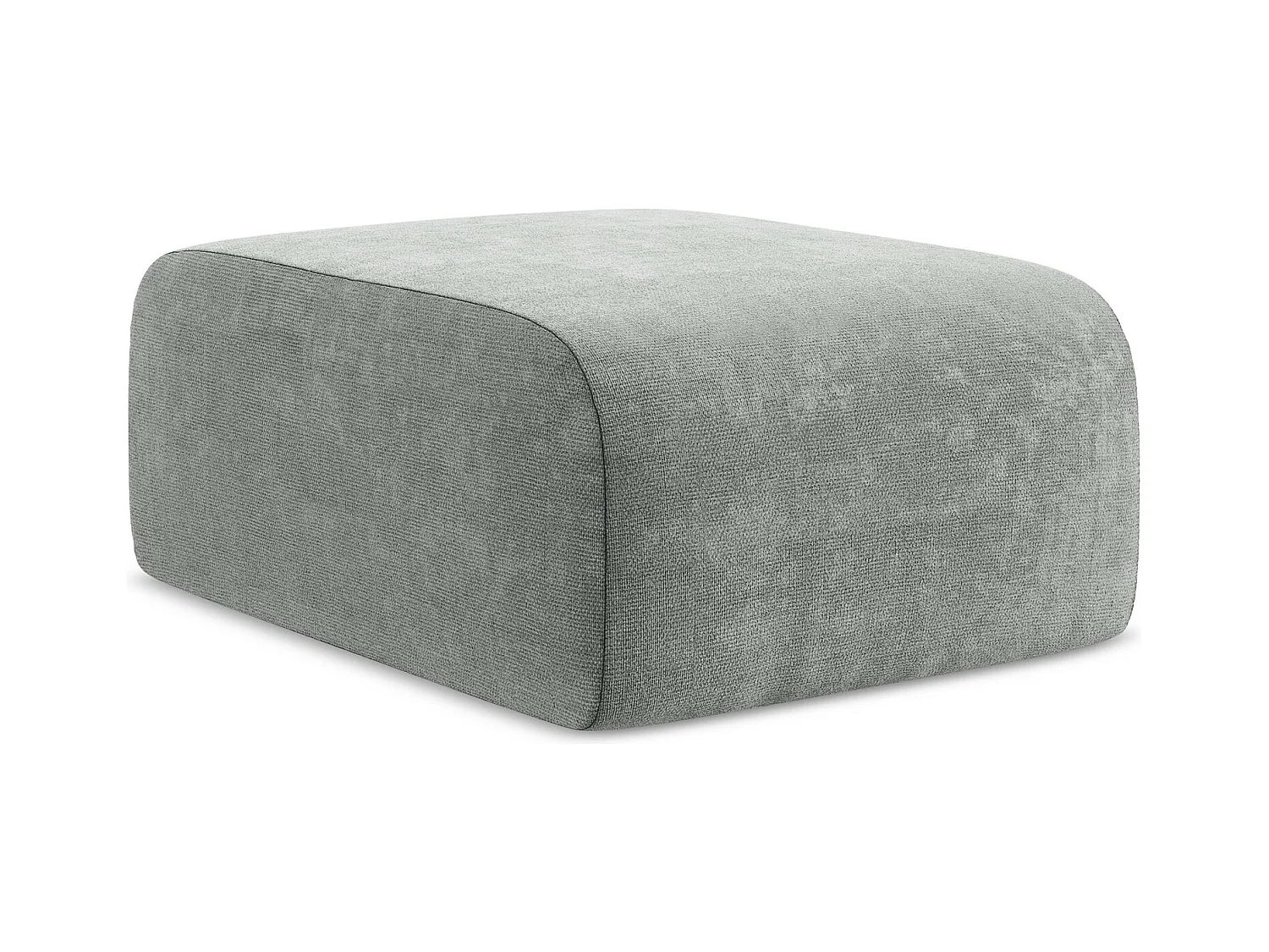 Pouf - Hocker - Chenille - Grau - LANI