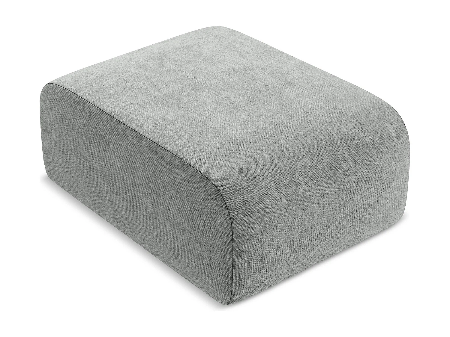 Pouf - Hocker - Chenille - Grau - LANI