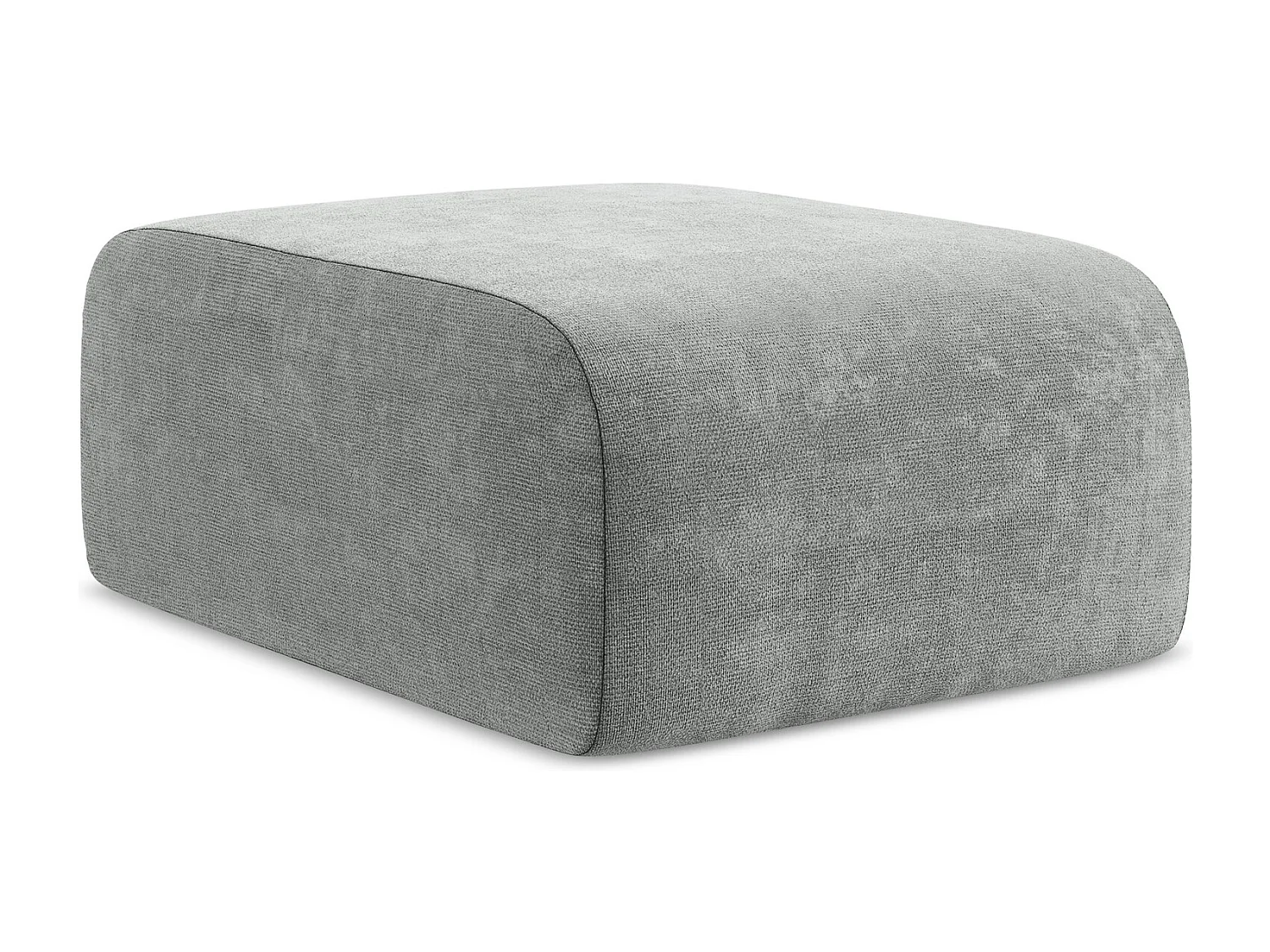 Pouf - Hocker - Chenille - Grau - LANI