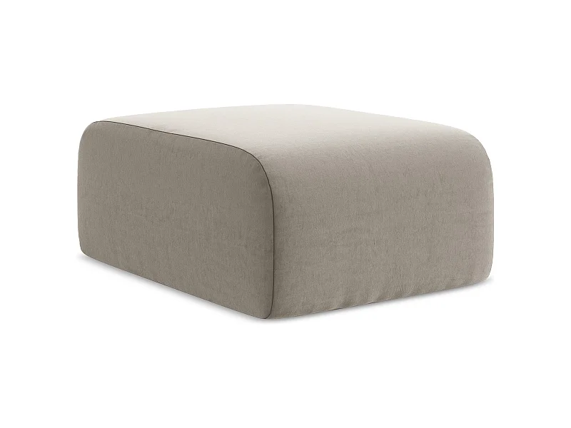 Pouf - Hocker - Samt - Taupe - LANI