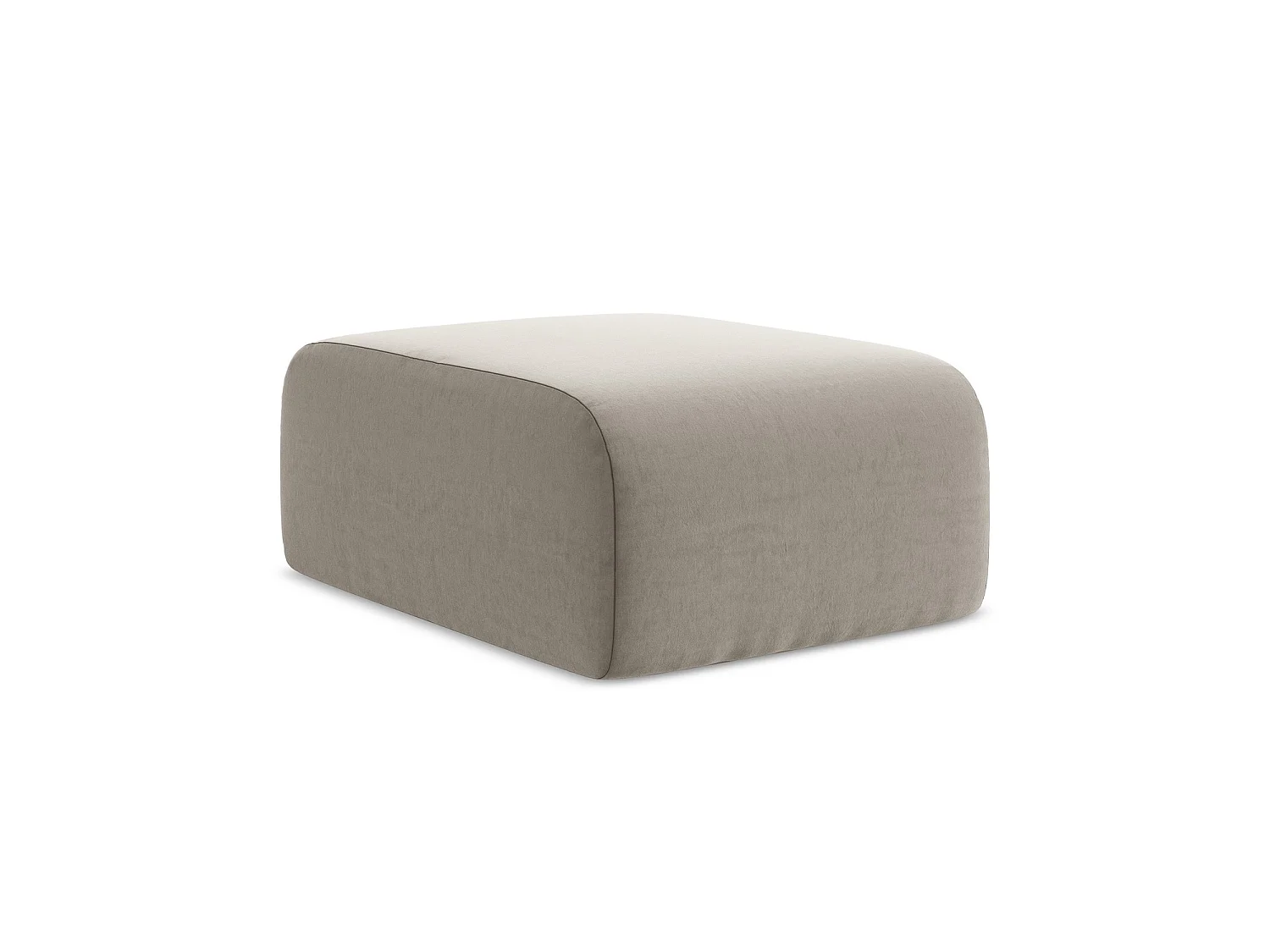 Pouf - Hocker - Samt - Taupe - CERVO