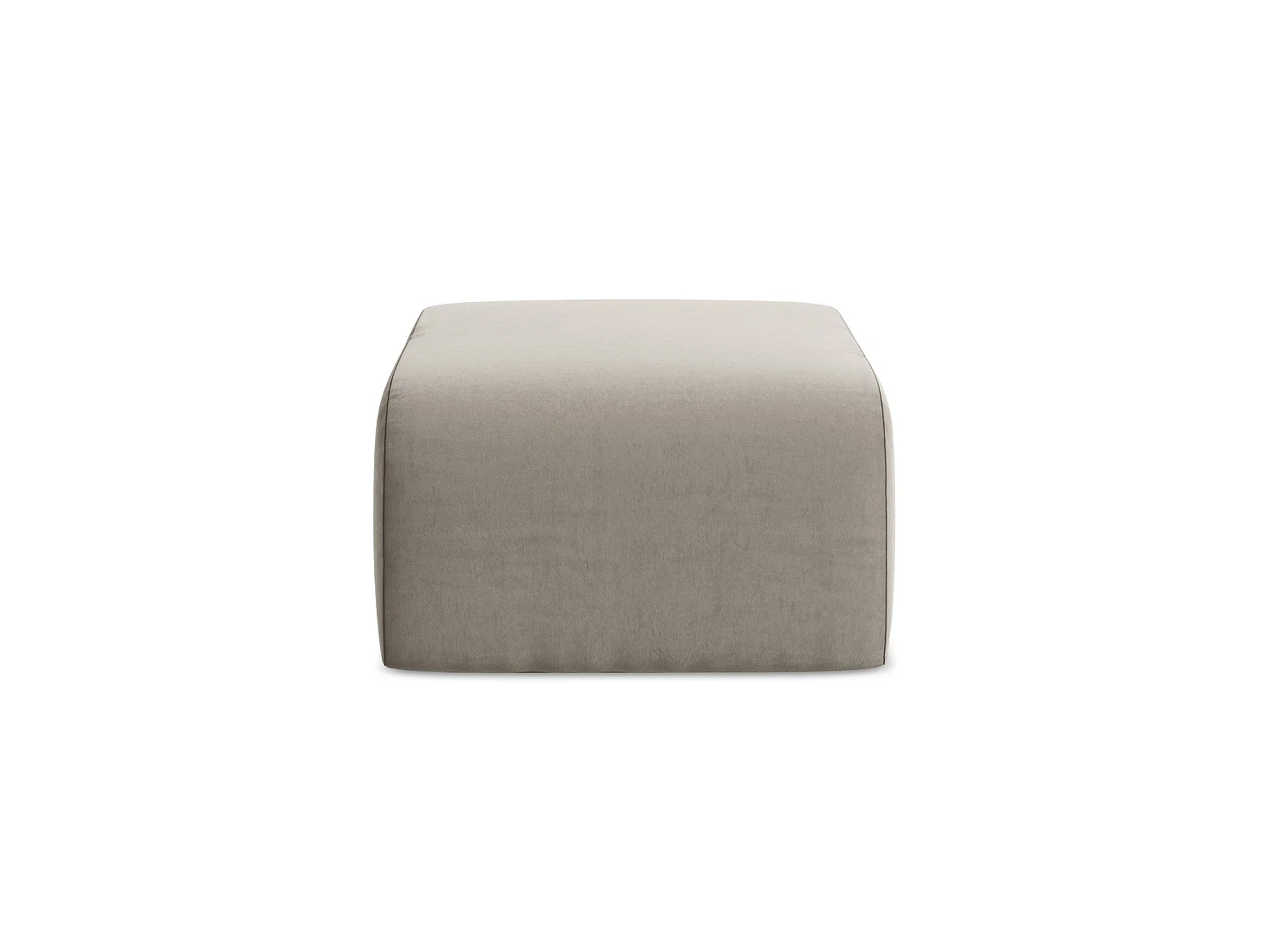 Pouf - Hocker - Samt - Taupe - CERVO