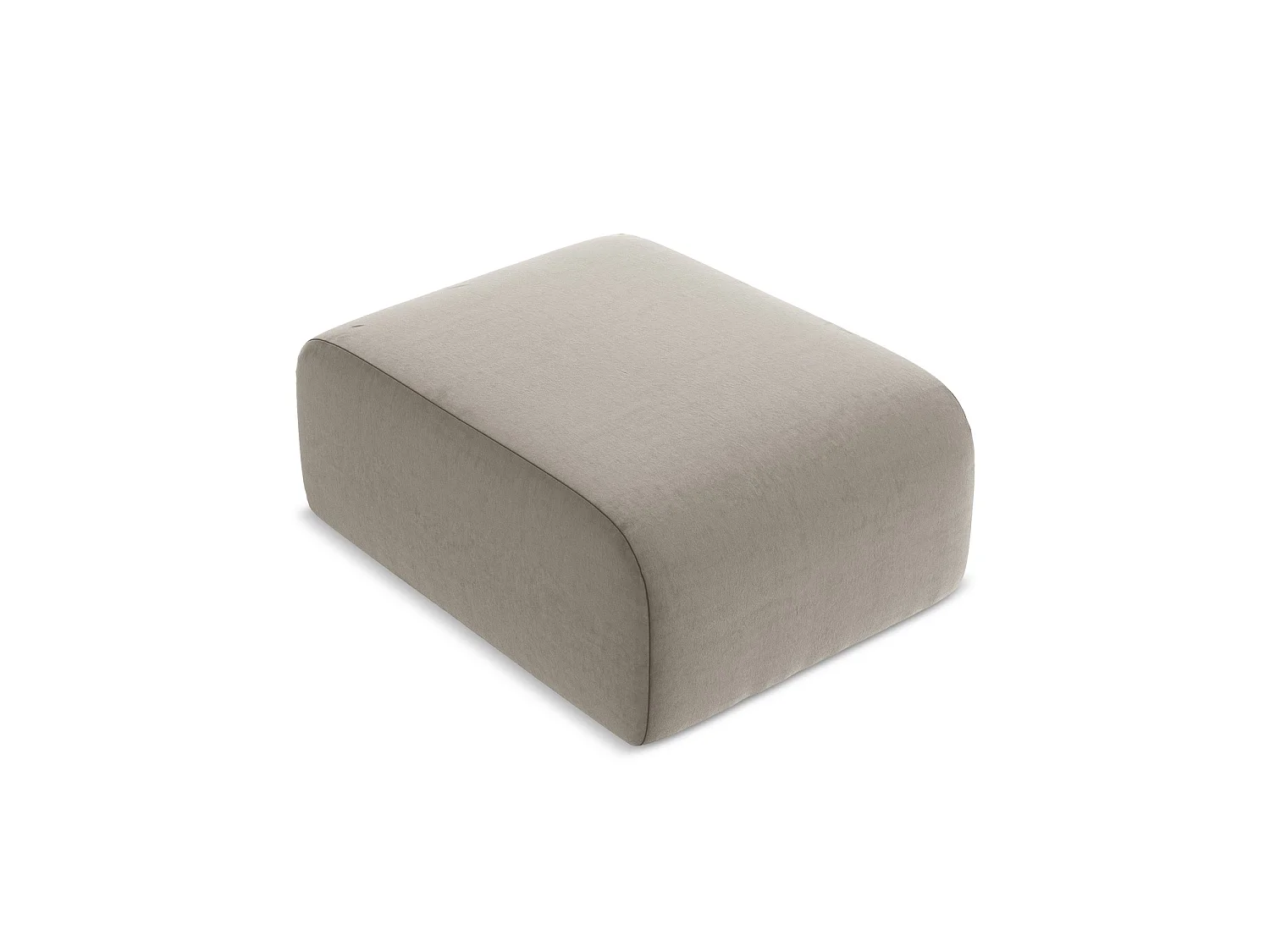 Pouf - Hocker - Samt - Taupe - CERVO