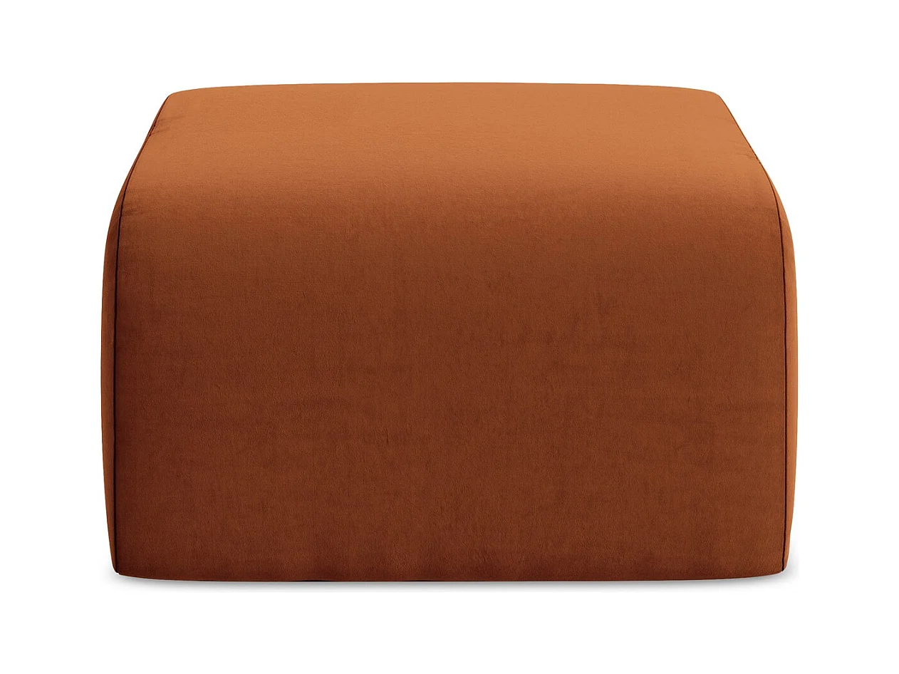 Poef van terracotta velours - LANI