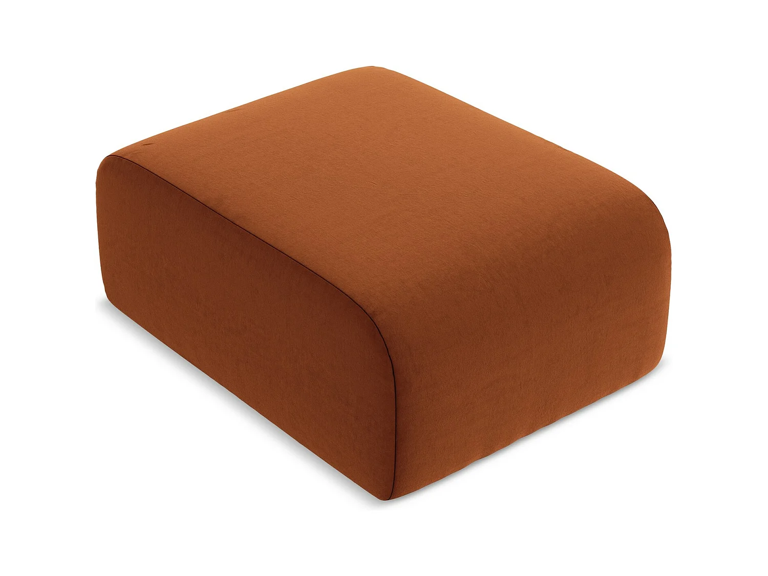 Poef van terracotta velours - LANI