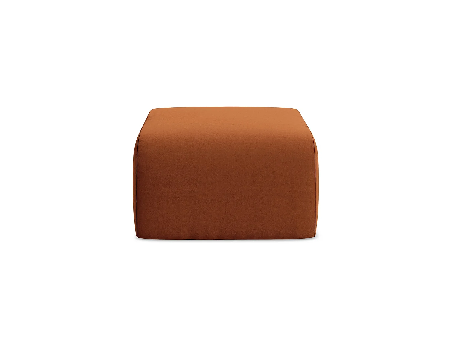Poef van terracotta velours - CERVO