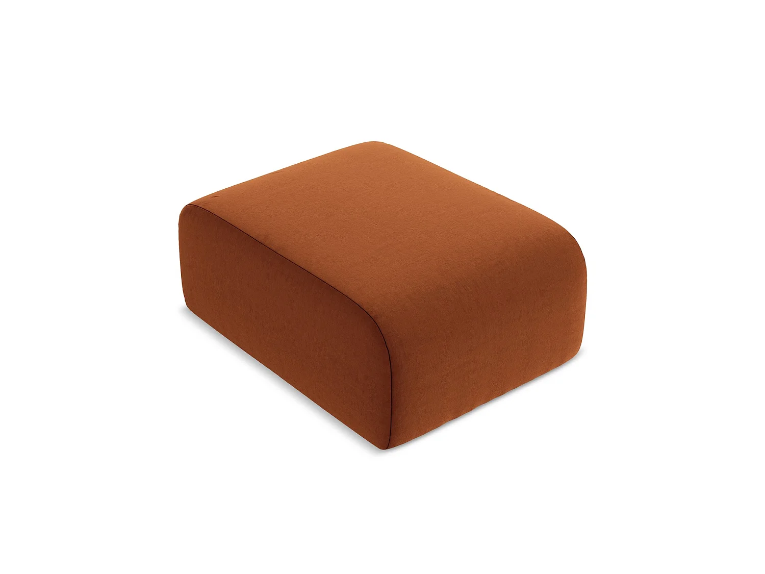 Poef van terracotta velours - CERVO