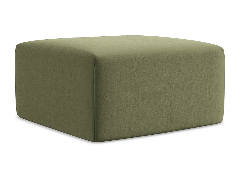 Pouf - Hocker - Samt - Olive - KELI