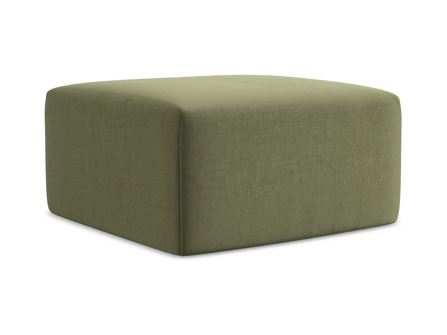 Pouf en velours - olive - KELI