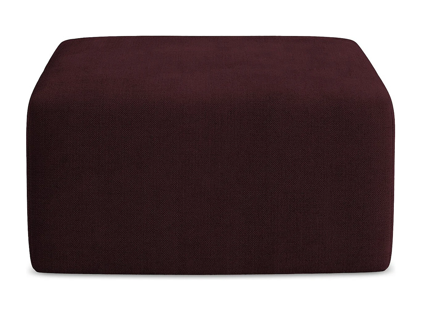 Pouf en tissu texturé - bordeaux - KELI