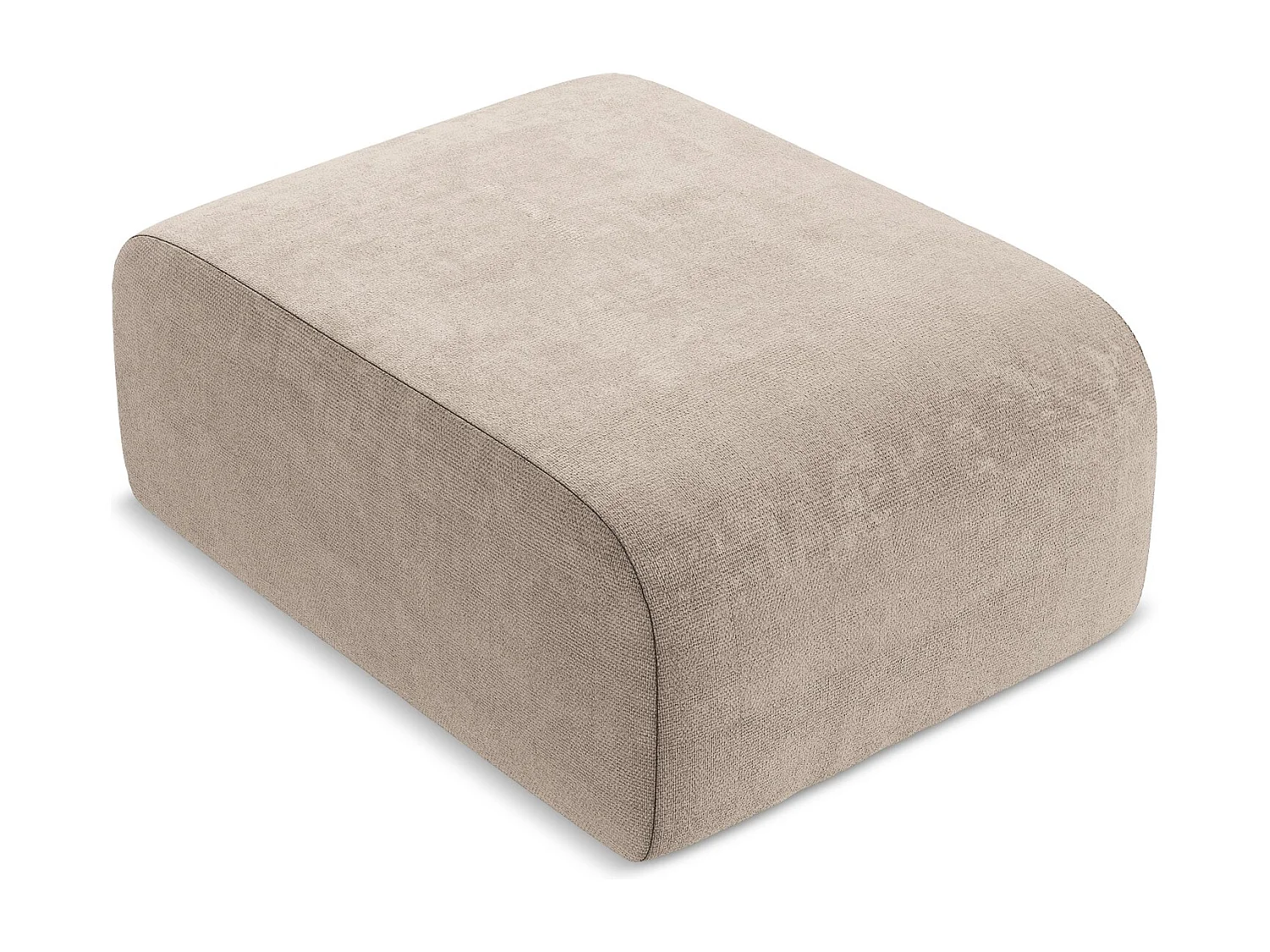 Pouf - Hocker - Chenille - Dunkelbeige - LANI