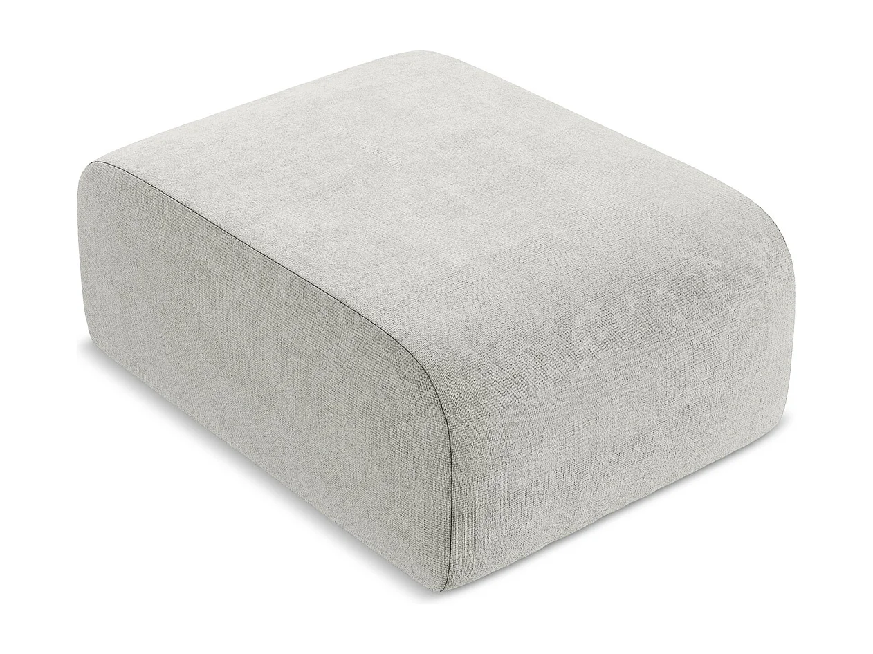 Pouf - Hocker - Chenille - Hellgrau - LANI