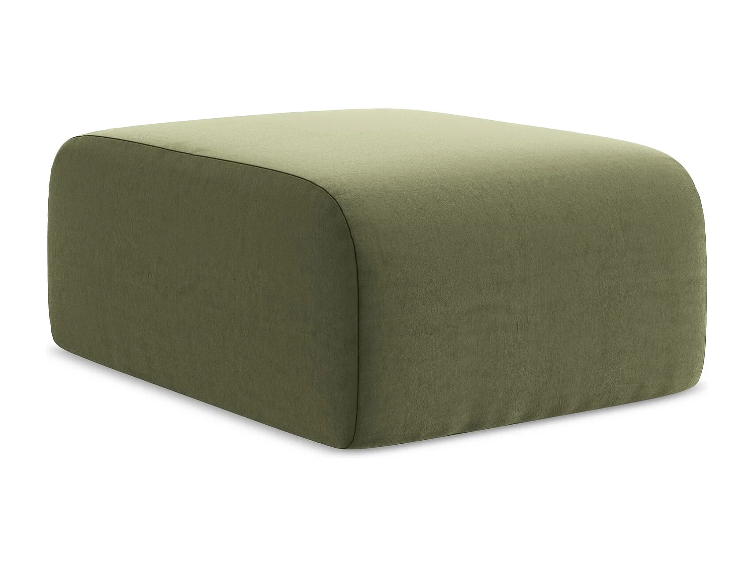Pouf en velours - olive - LANI