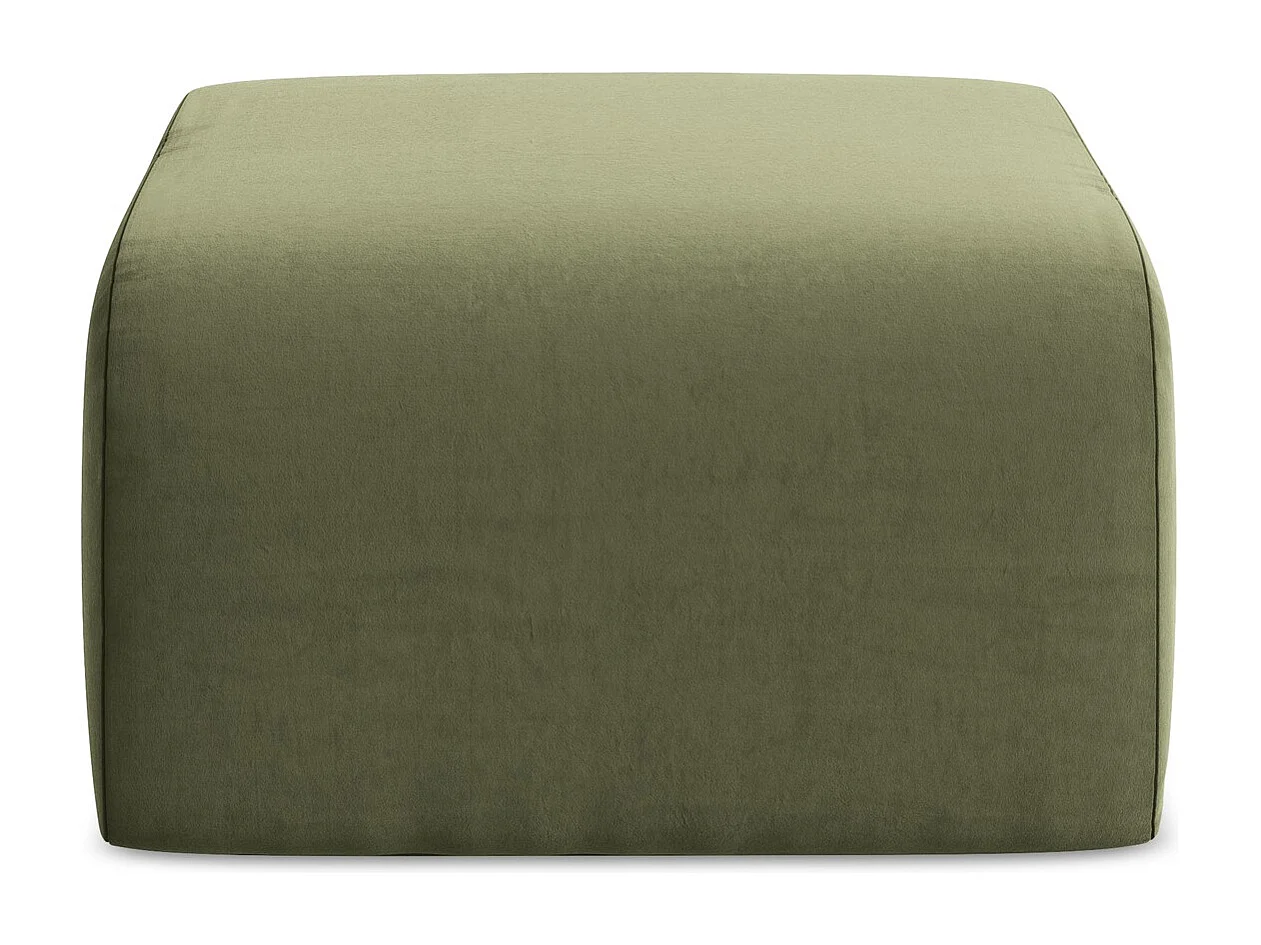 Pouf en velours - olive - LANI