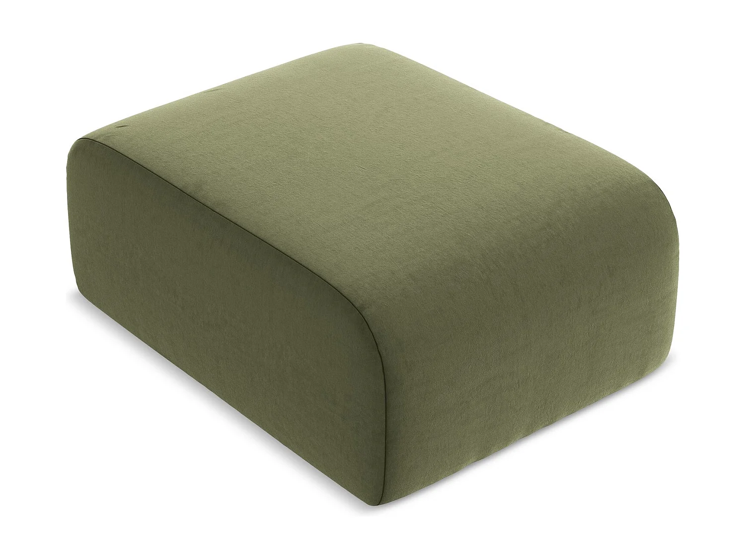 Pouf en velours - olive - LANI
