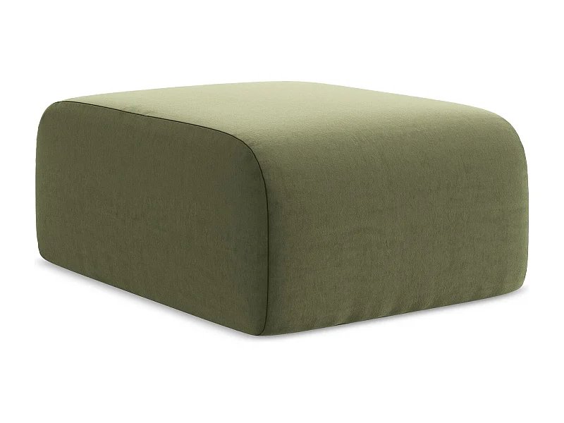 Pouf en velours - olive - LANI