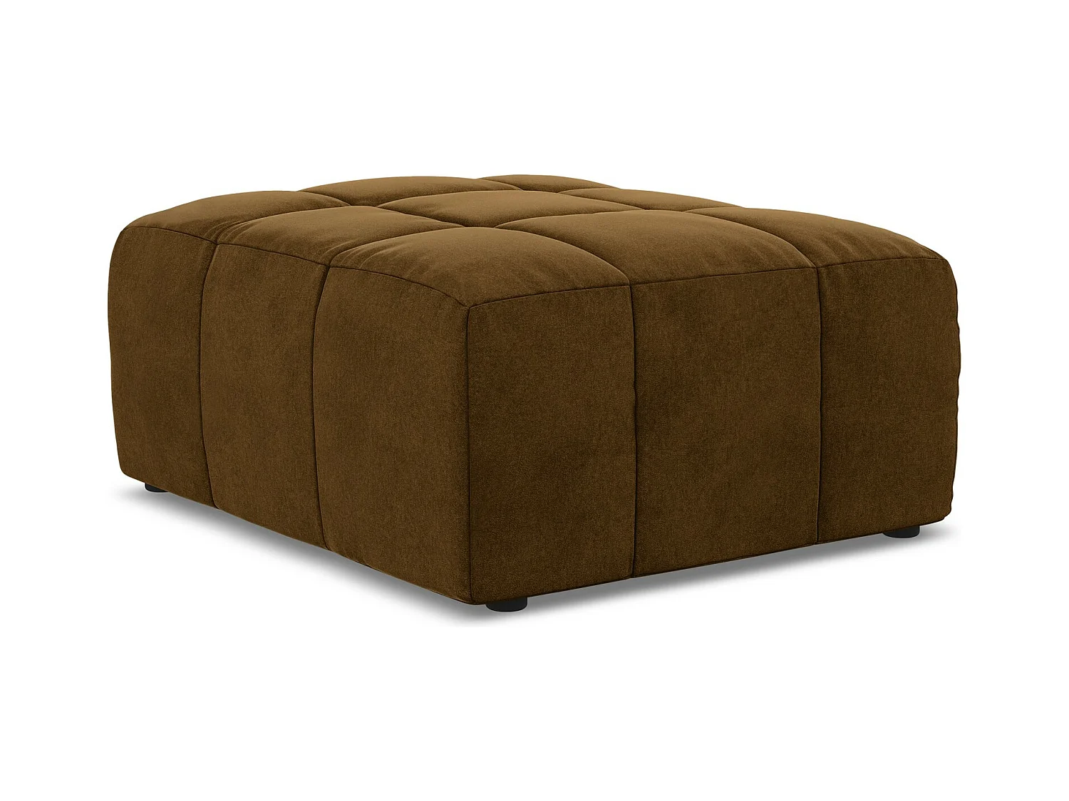 Pouf en velours - moutarde - ALOHA