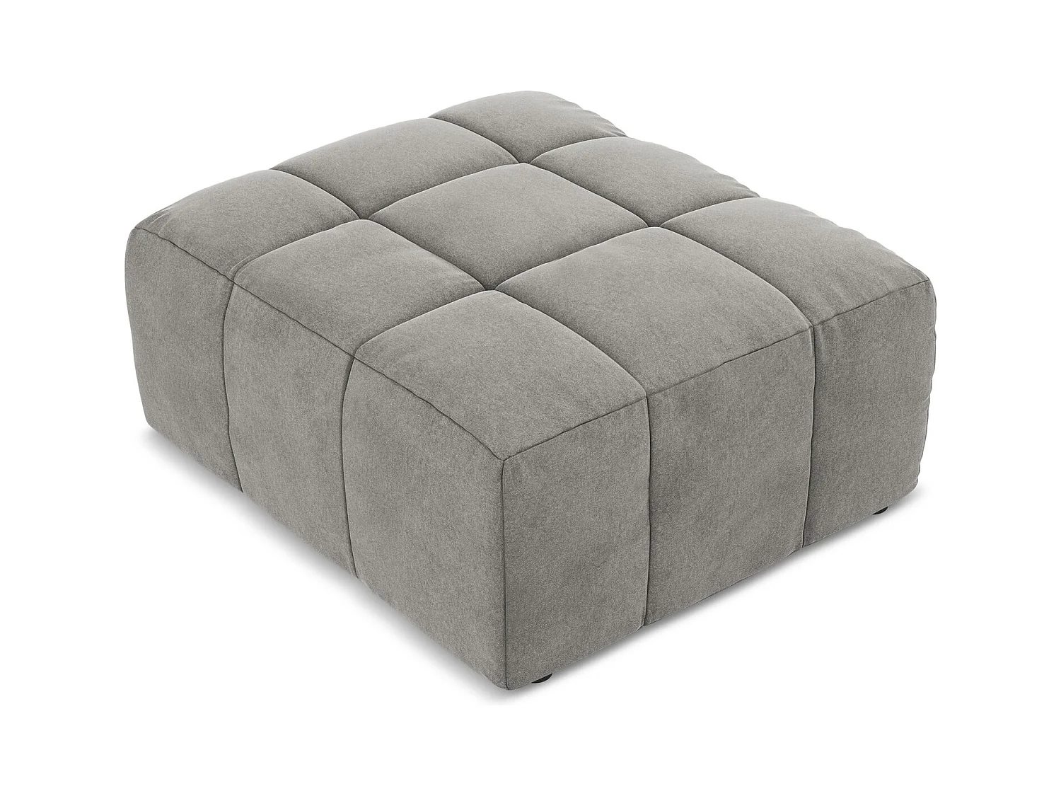 Pouf - Hocker - Samt - Grau - ALOHA