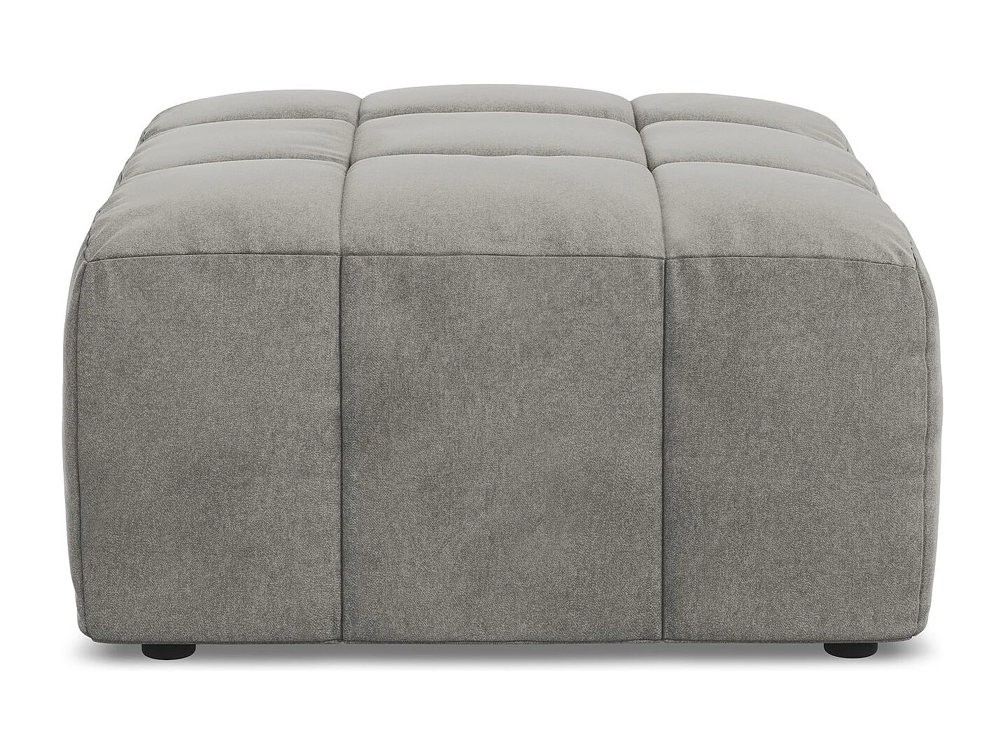 Pouf en velours - gris - ALOHA