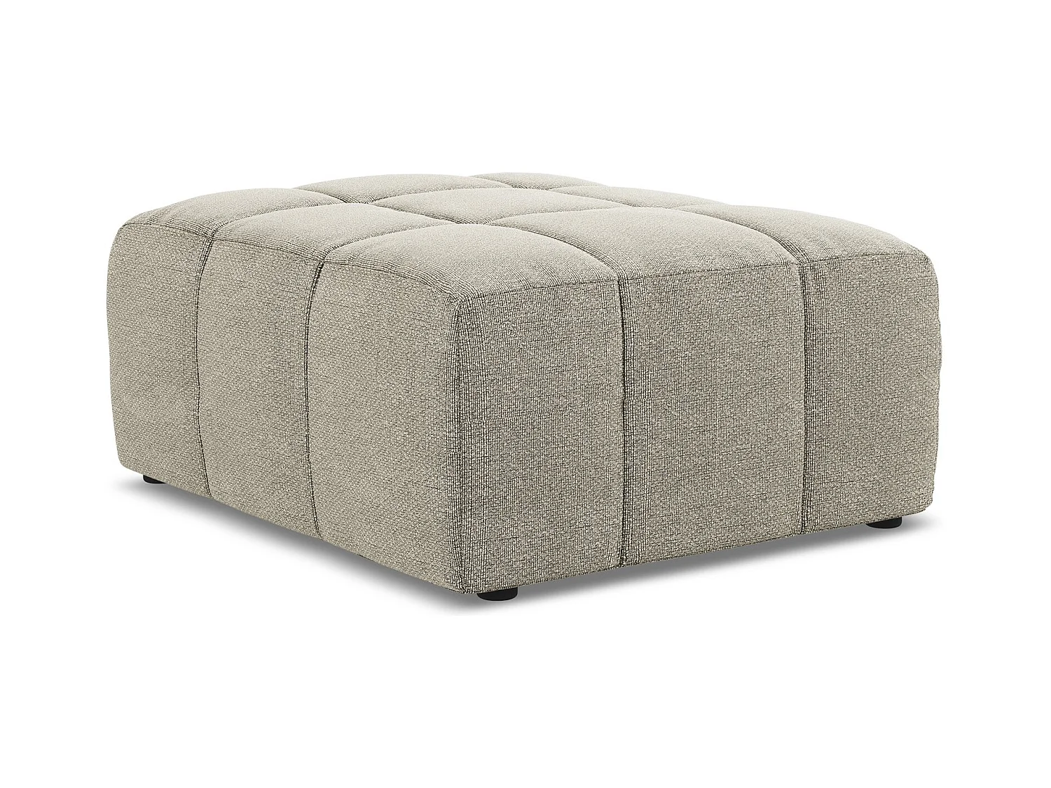 Pouf - Hocker - Bouclé - Taupe - ALOHA