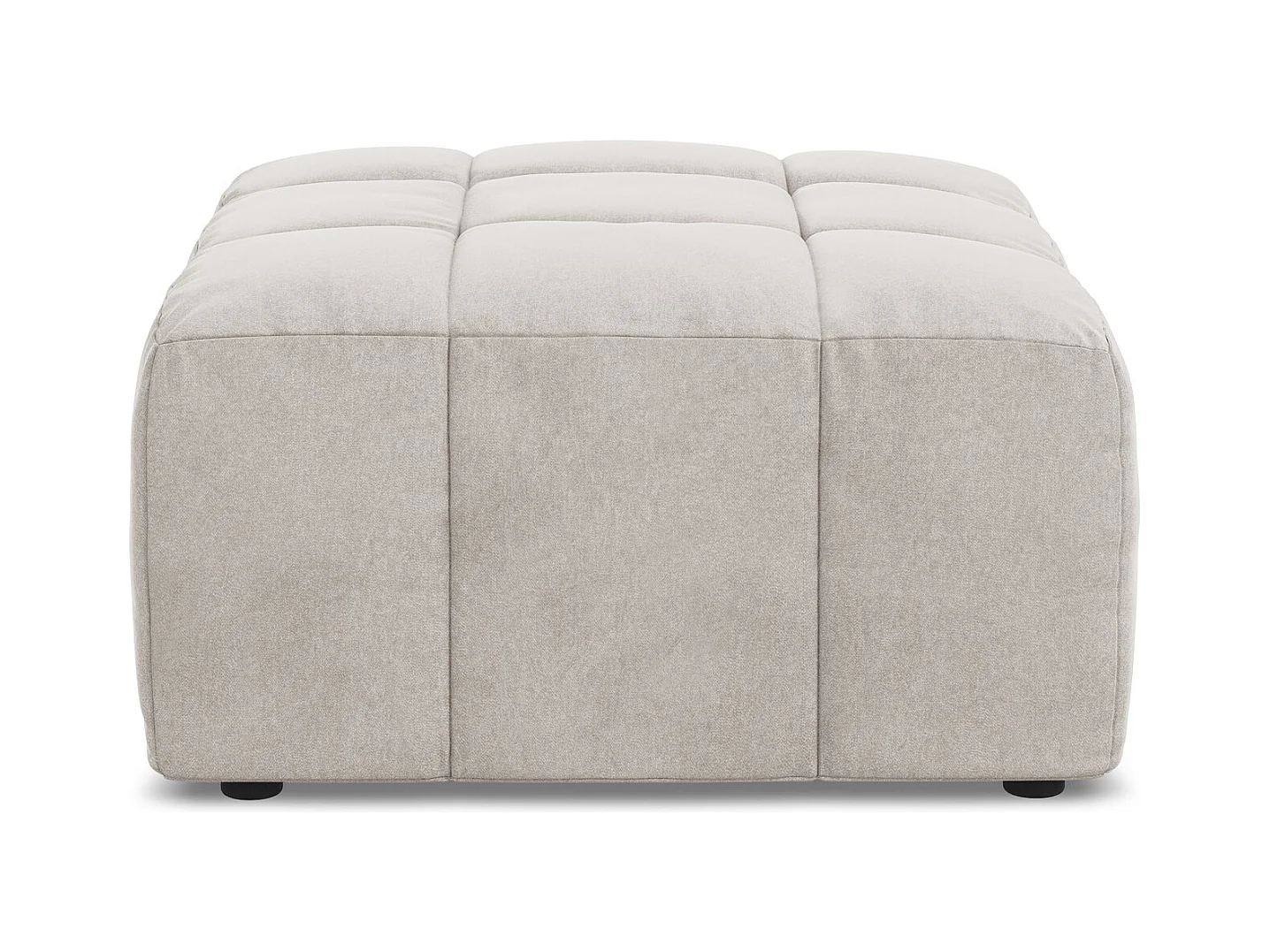 Poef van lichtbeige velours - ALOHA