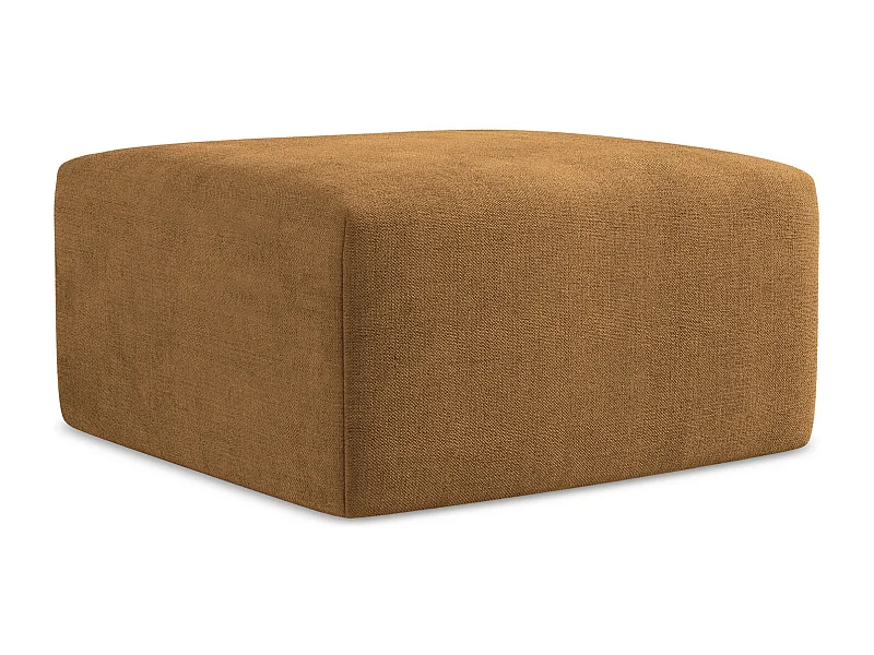 Puff em tecido texturizado terracota - KELI