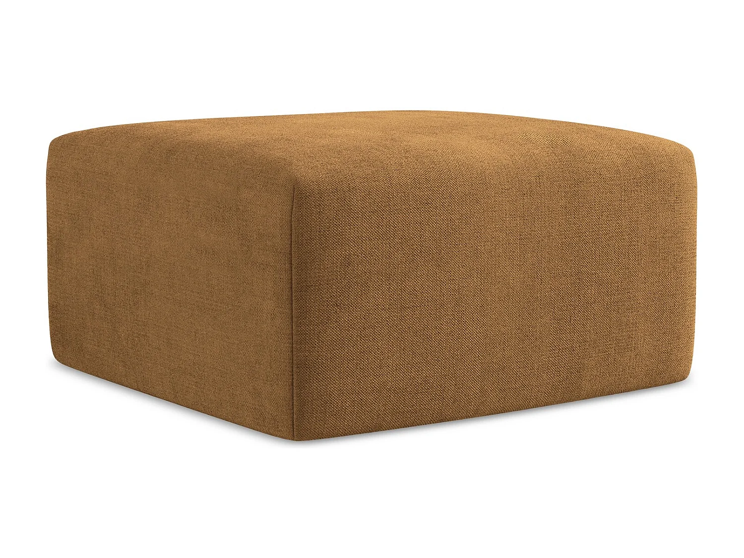 Puf de tela texturizada terracota - KELI