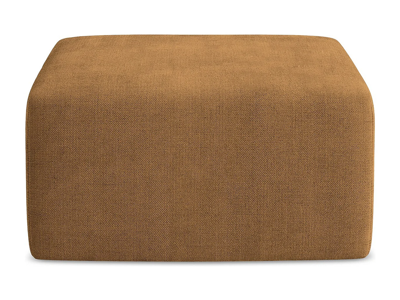 Puf de tela texturizada terracota - KELI