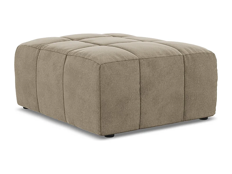 Pouf - Hocker - Samt - Beige - ALOHA