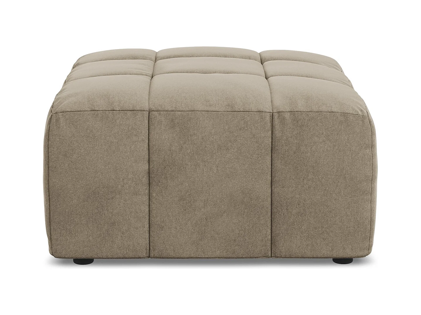 Pouf - Hocker - Samt - Beige - ALOHA