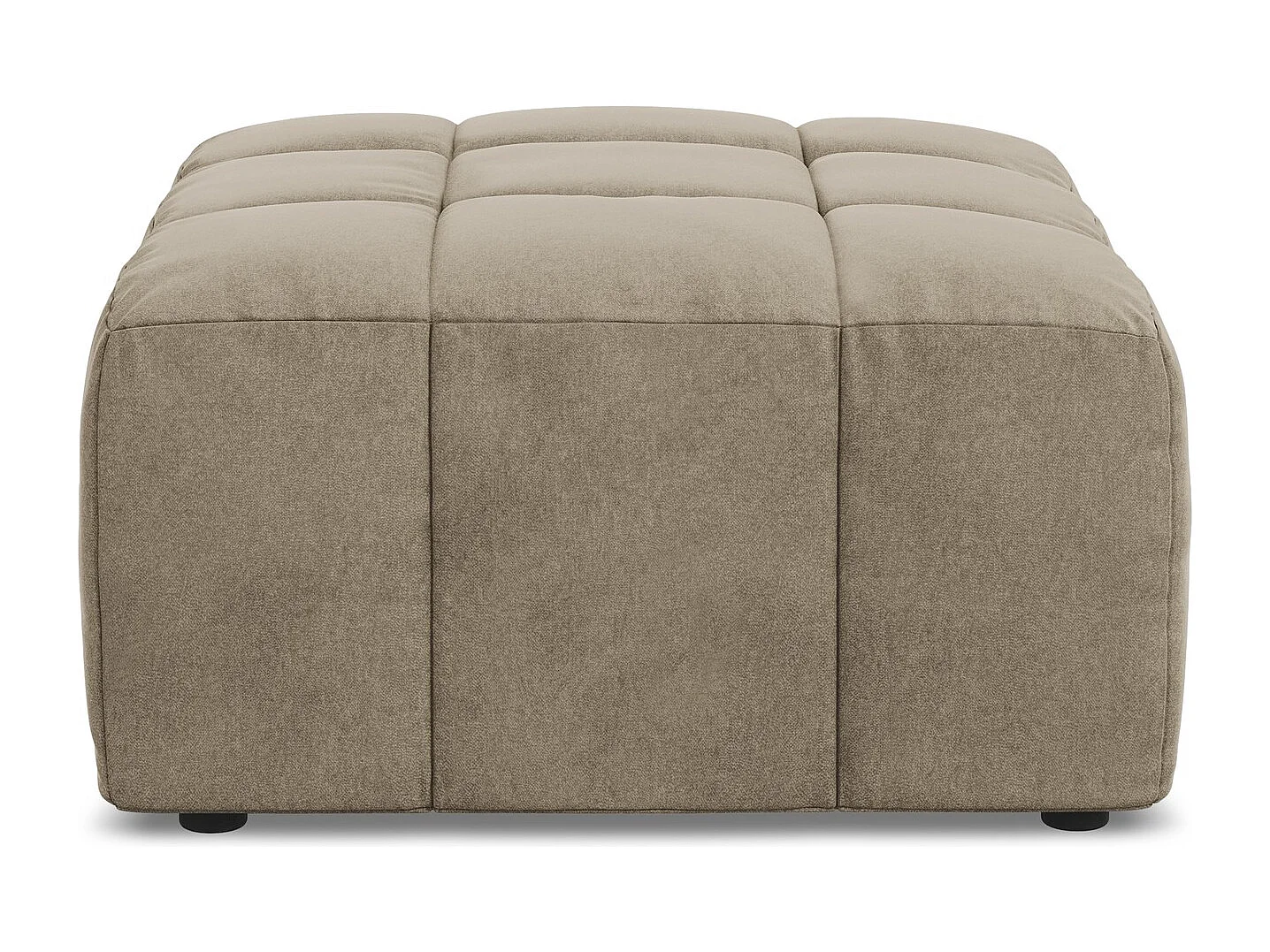 Pouf en velours - beige - ALOHA