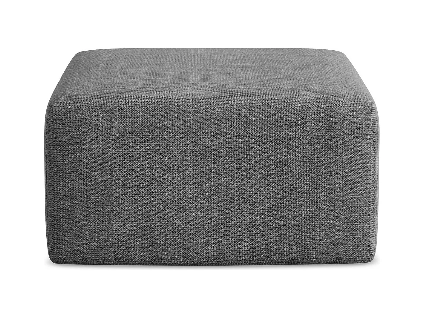 Pouf - Hocker - Strukturstoff - Dunkelgrau - KELI