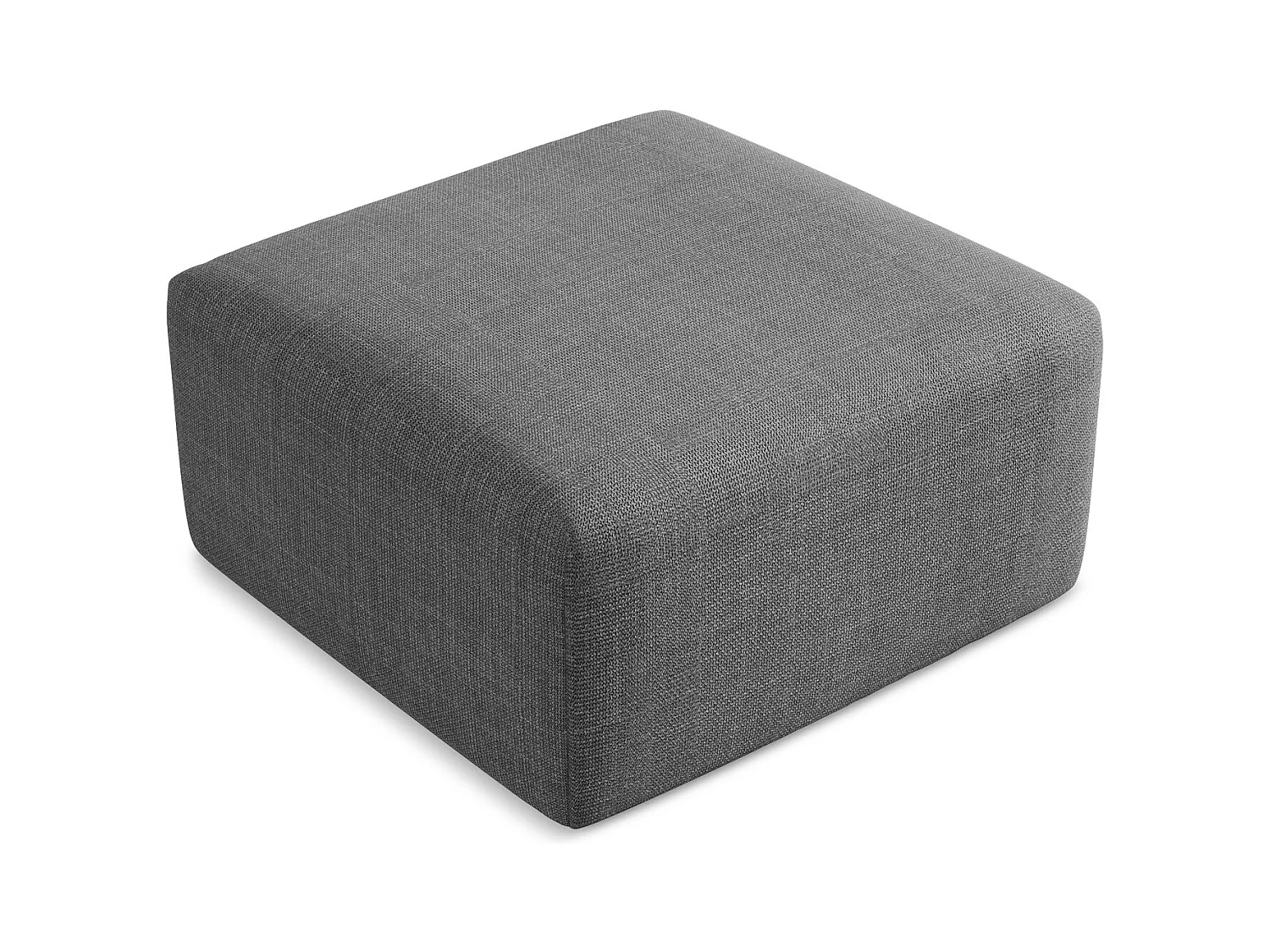 Pouf - Hocker - Strukturstoff - Dunkelgrau - KELI