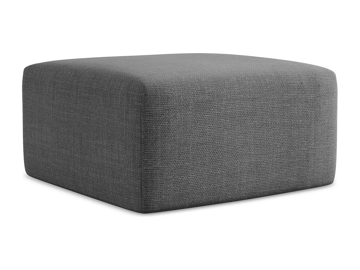 Pouf - Hocker - Strukturstoff - Dunkelgrau - KELI