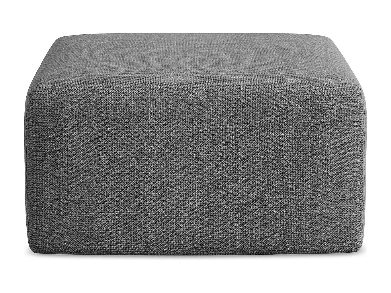 Pouf - Hocker - Strukturstoff - Dunkelgrau - KELI
